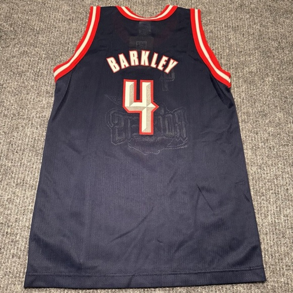 Vintage 90s Champion Charles Barkley‎ #4 HOUSTON ROCKETS NBA Youth Size Large